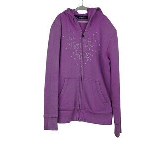 Girl's The North Face Purple Sweatshirt‎ Hoodie Size M